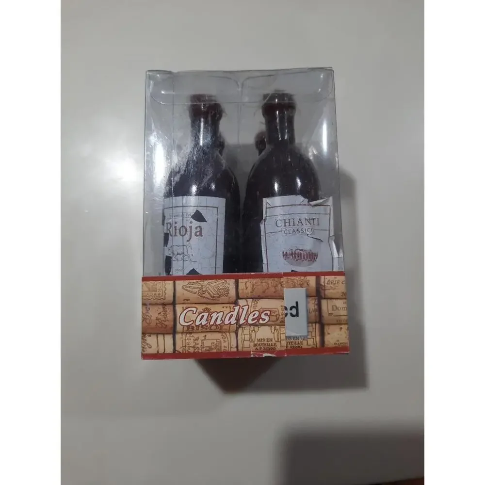 Rare Wine Bottle Red Candles From PPD Paper Products‎ Design Hamburg Germany